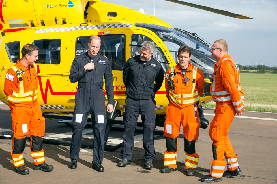  Prince William stepped down from the East Anglian Air Ambulance service to carry out full-time royal duties in June 2017