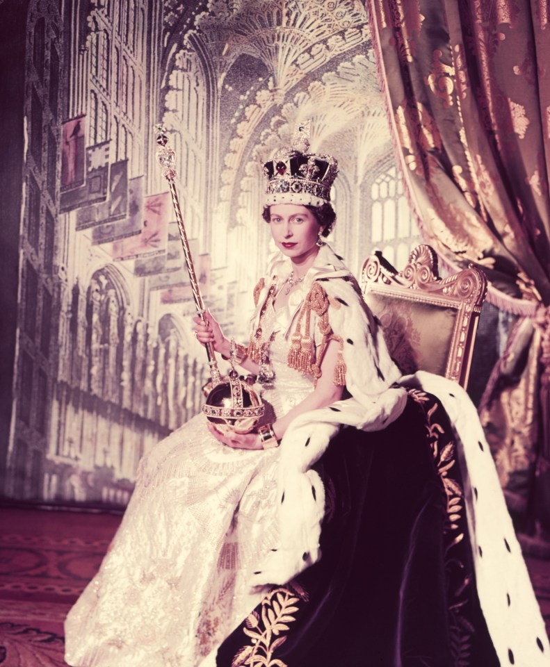 The Queen held the Sovereign's Sceptre for her coronation in 1953