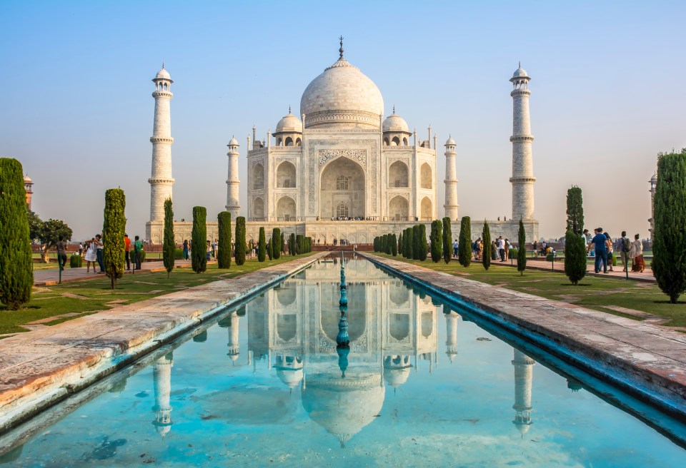  The Taj Mahal in Agra, India is an ornate palace that is a beauty to behold