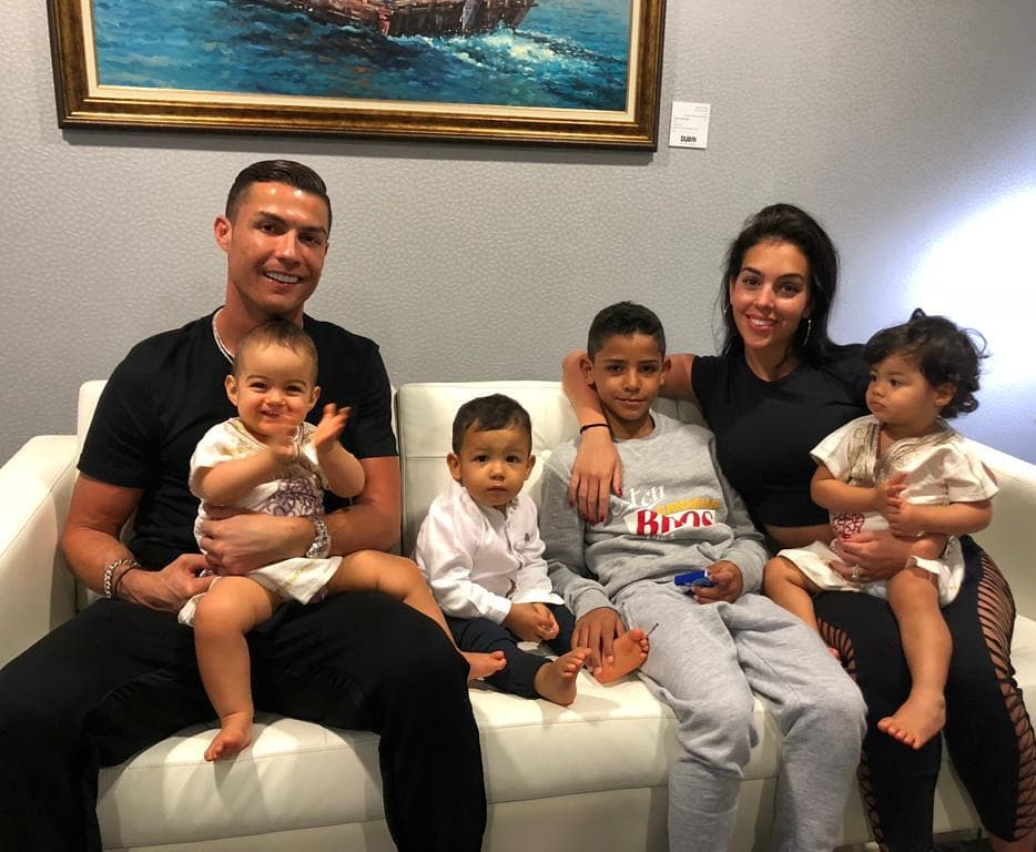  Ronaldo is father to son Cristiano Jnr, nine, and twins Eva Maria and Mateo, two, and daughter Alana Martina, two