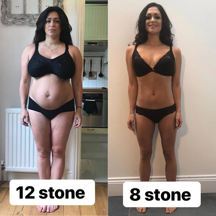  She gained nearly five stone in her first pregnancy