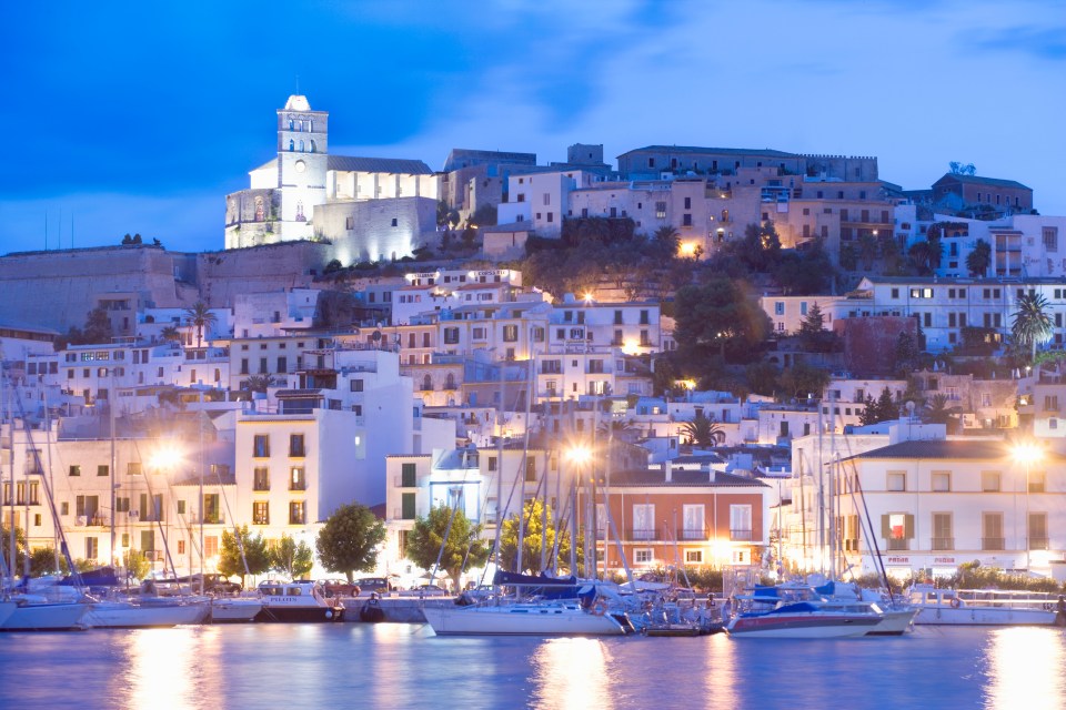  Ibiza's old town from harbour