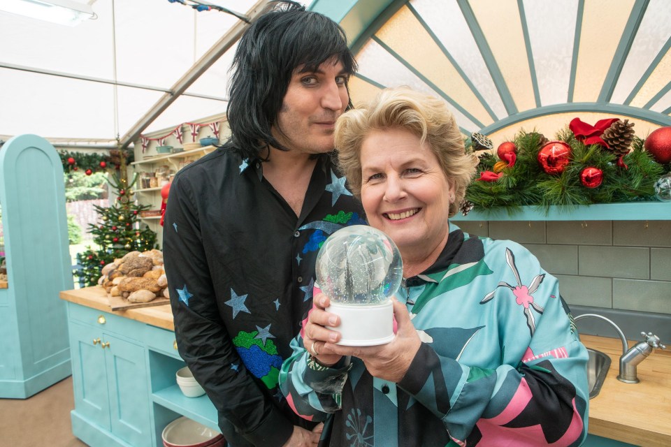 Sandi Toksvig and her former co-host Noel Fielding