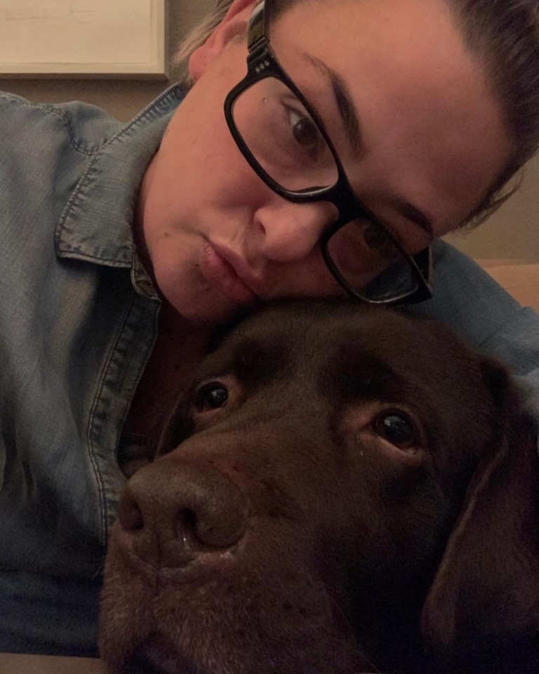  The pair share custody of their pooch Hurley