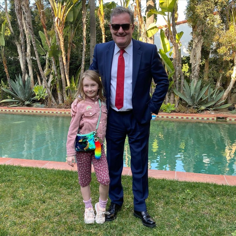  Elise, eight, is Piers' only daughter