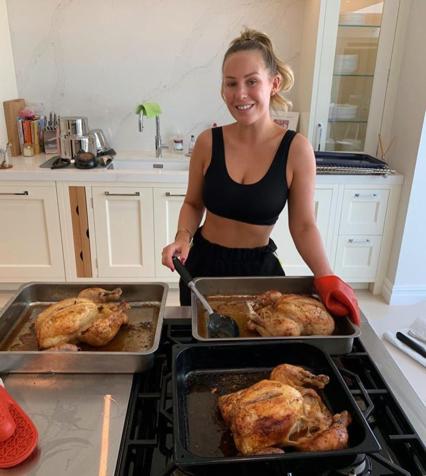  Kate proudly shared her efforts after cooking three roast chickens for their feast