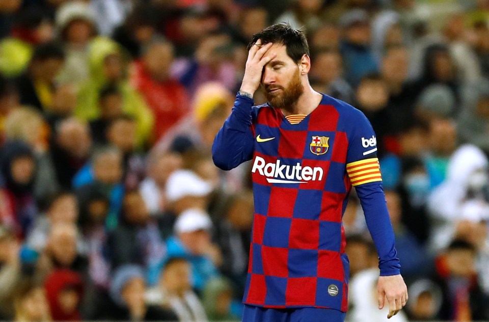  It was an evening of frustration for Messi and Co