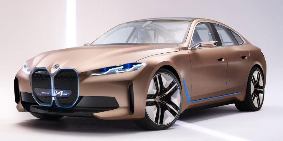 The all-electric BMW i4 goes on sale in 2021 and offers a mighty 530hp