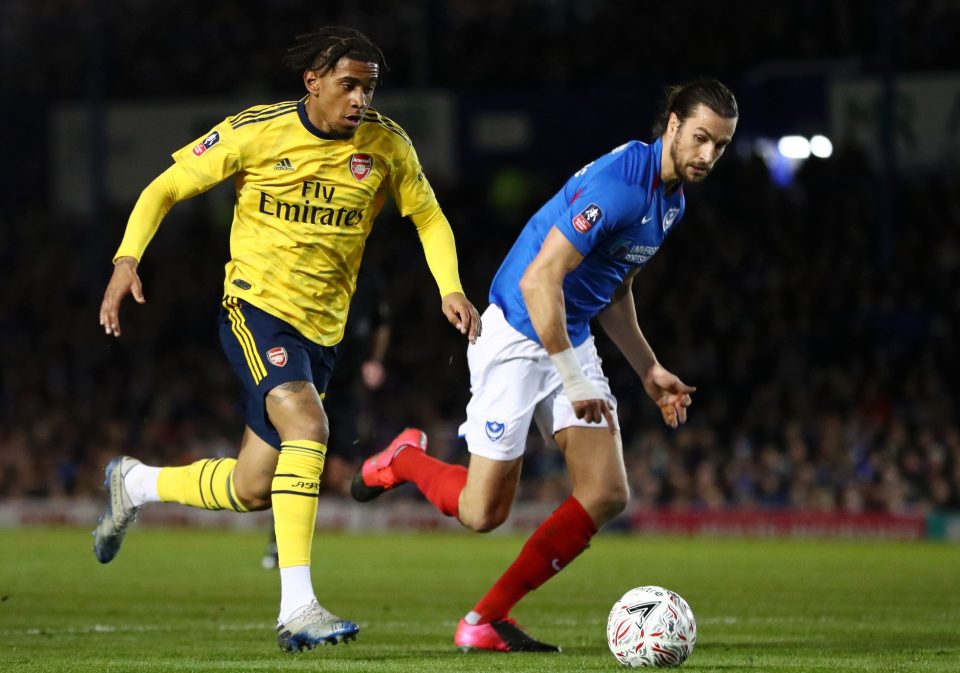  Reiss Nelson was Arsenals man-of-the-match against Portsmouth