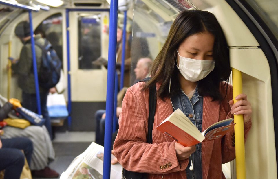  Brits have been seen wearing face masks on the Tube