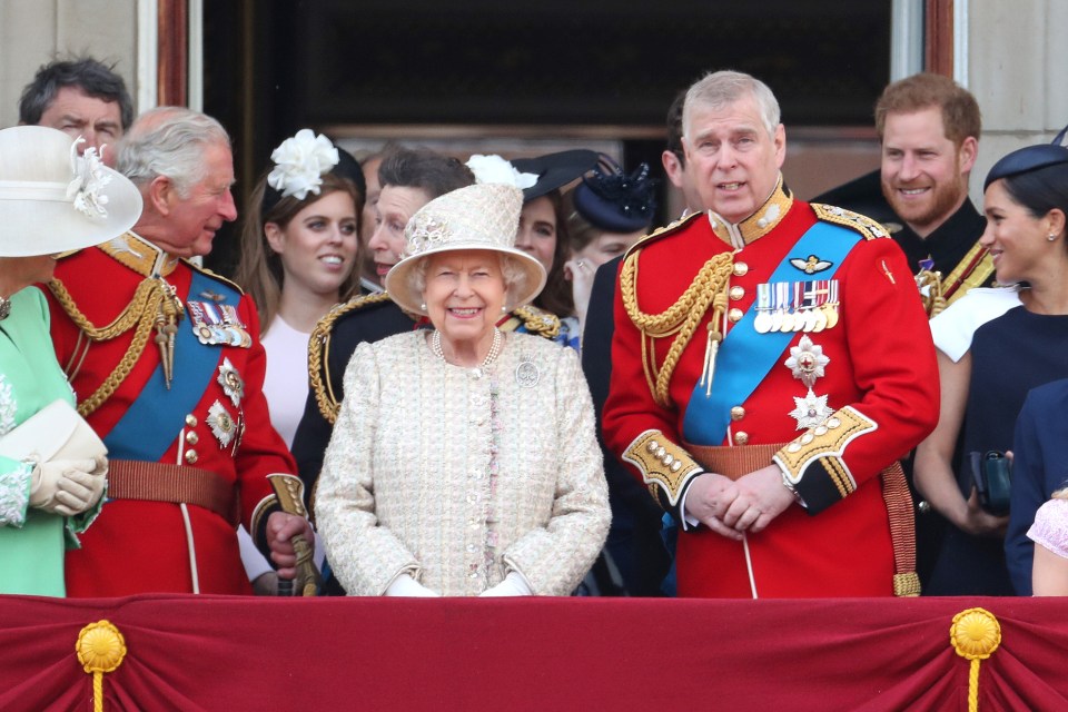  Meghan Markle and Prince Harry are seen at Trooping the Colour with the Royal Family before they quit