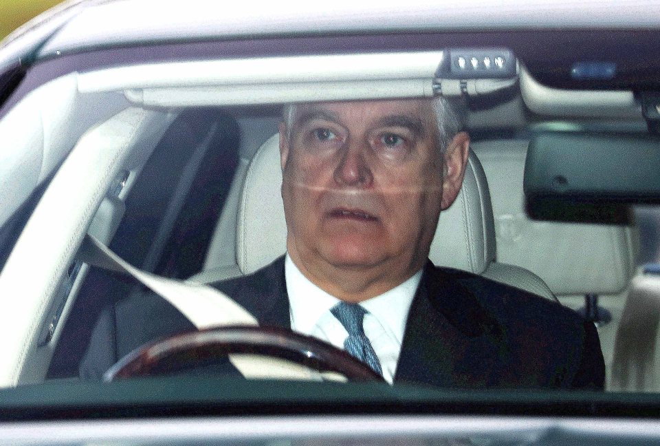  Prince Andrew is pictured leaving his Royal Lodge home in Windsor today