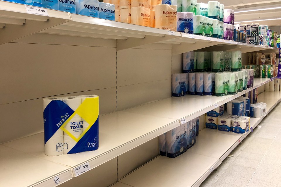 Shoppers have also been stocking up on toilet roll