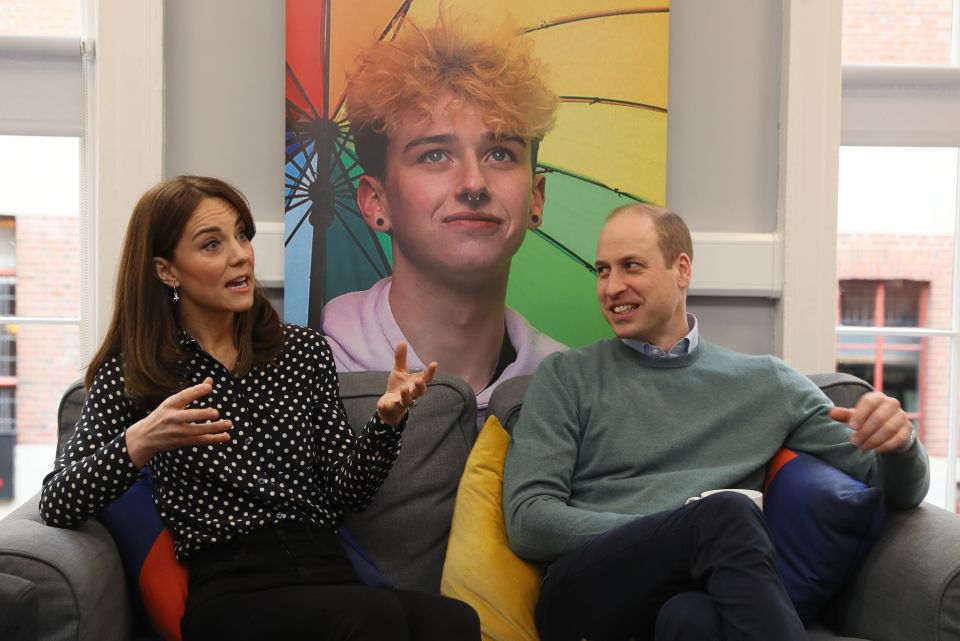  The Duke and Duchess of Cambridge during a visit to mental health charity Jigsaw in Dublin on March 4