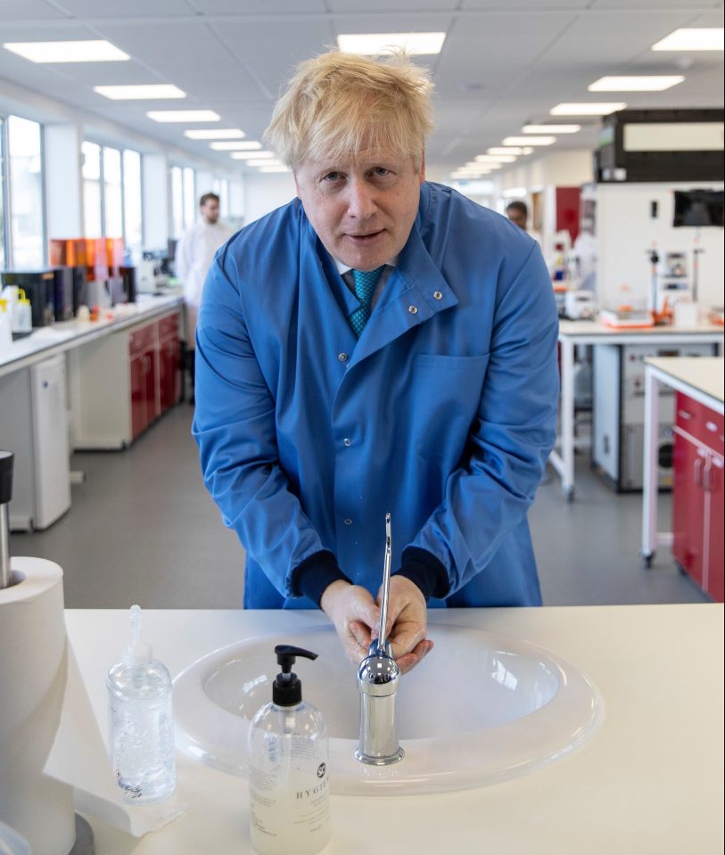  PM Boris Johnson visited a lab in Beds, where work developing a coronavirus vaccine is taking place