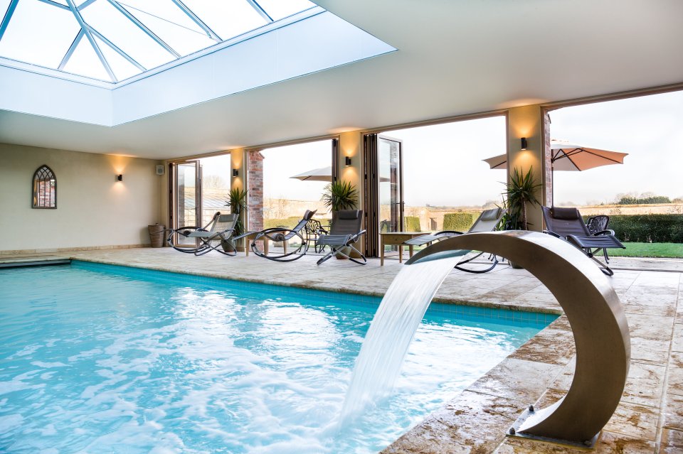 An indoor heated swimming pool is perfect if staying in the winter