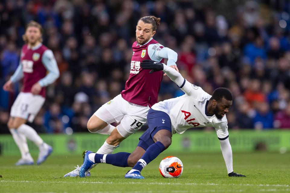  Tanguy Ndombele was completely overrun in midfield by Burnley