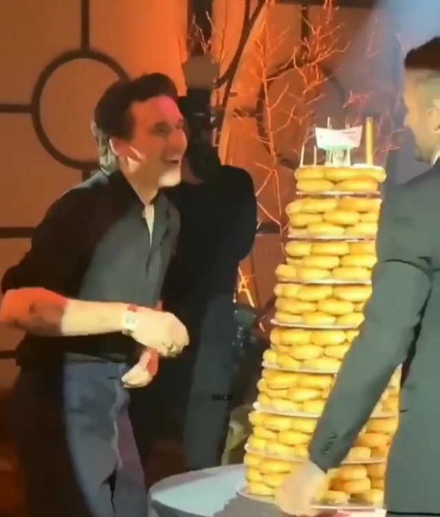  He had a doughnut tower