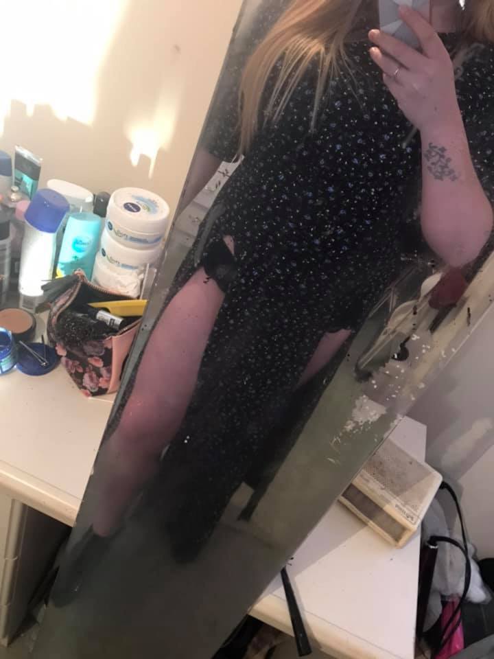  Beccy Carr from Neston, Wirral was "gobsmacked" when she tried on the Flutter Sleeve Floral Midi Dress from Boohoo but only to discover her knickers were exposed