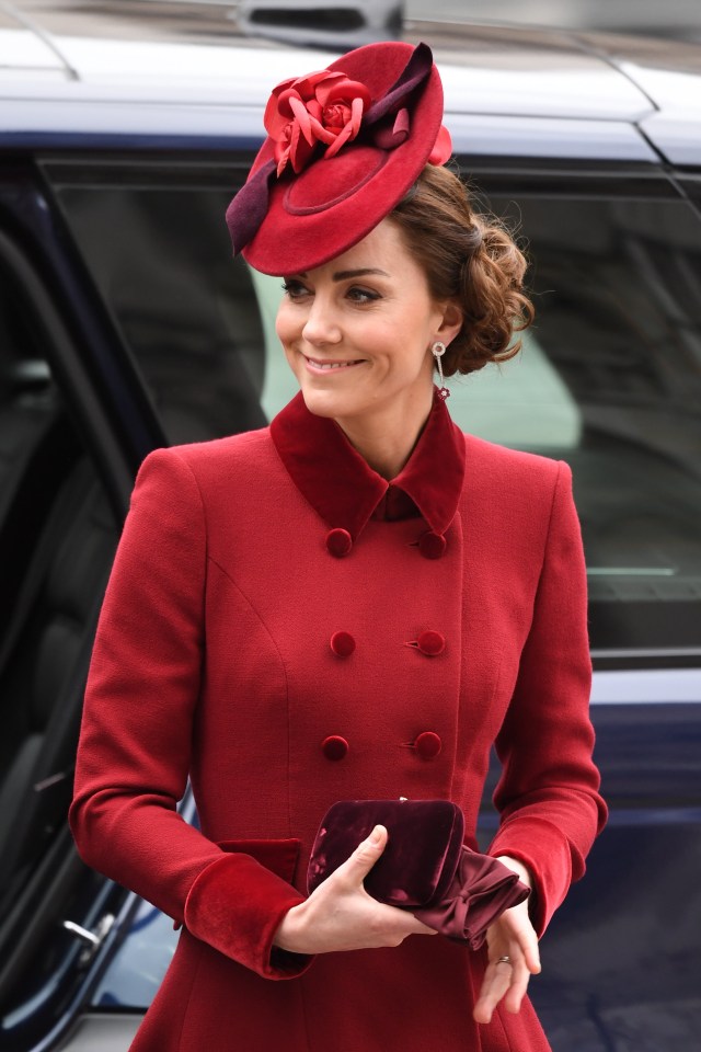 Kate Middleton stunned in a red outfit for the service