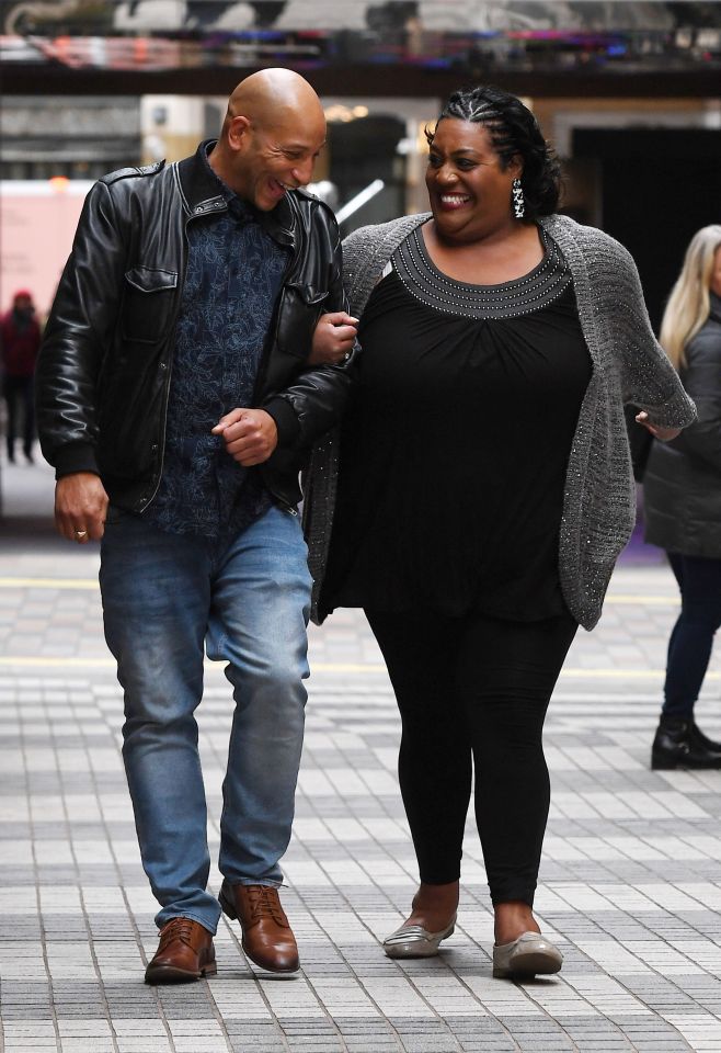  Alison Hammond couldn't stop giggling as she linked her date Ben Kusi after saying she had 'found love'