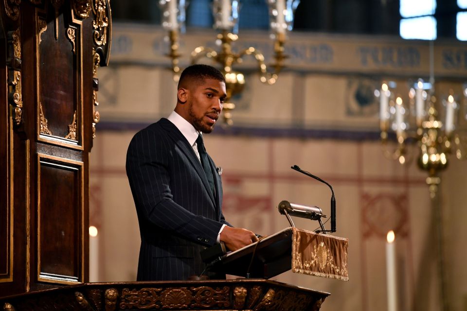  Anthony Joshua gave an inspirational speech this Commonwealth Day