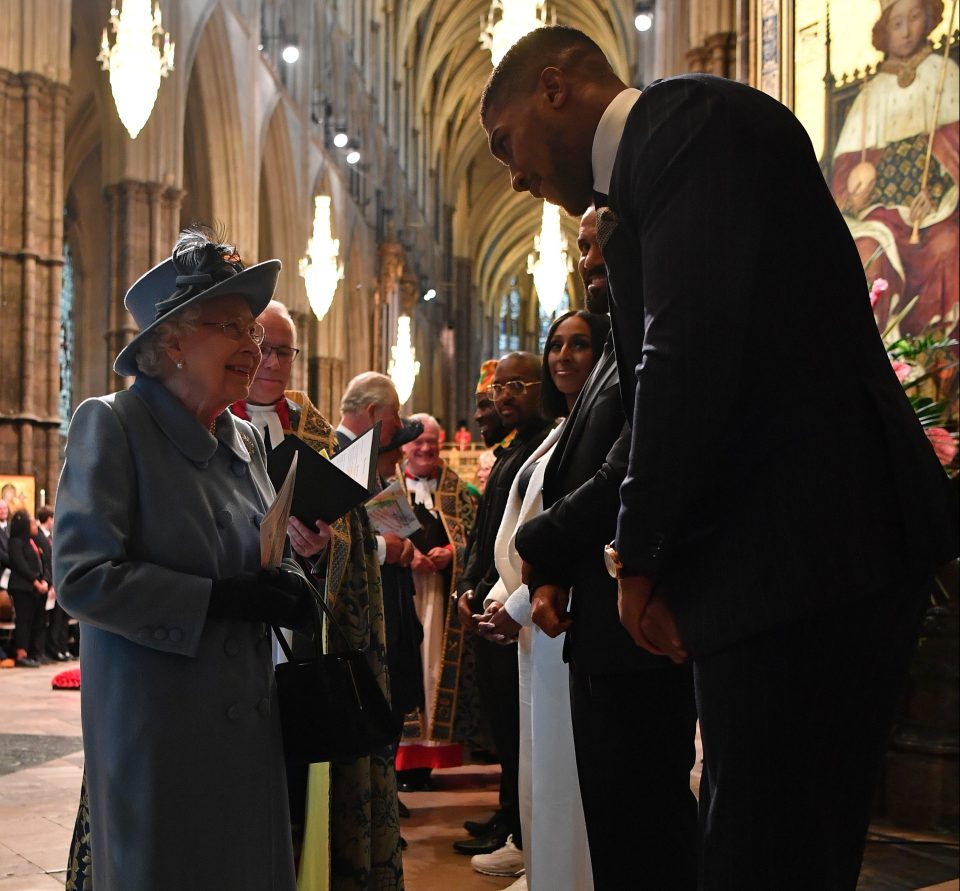  Joshua met the Queen at Westminster Abbey after his speech