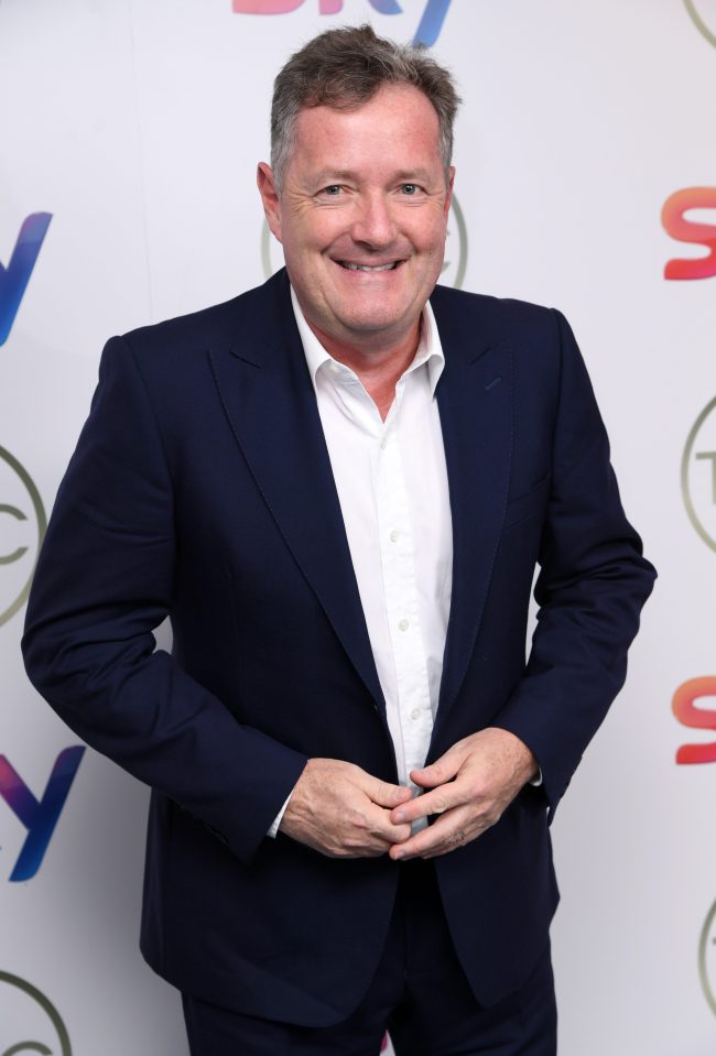  Piers Morgan decided he wouldn't shake anyone's hands at the TRIC awards for fear of catching coronavirus