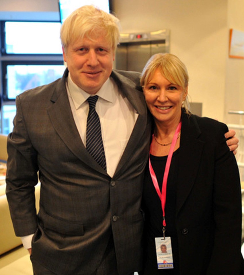 The Prime Minister, Boris Johnson, with Health Minister, Nadine Dorries – who has been diagnosed with the virus