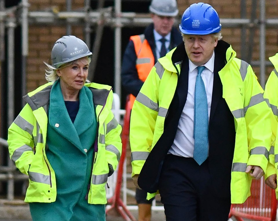  Nadine Dorries with Boris Johnson during the election campaign