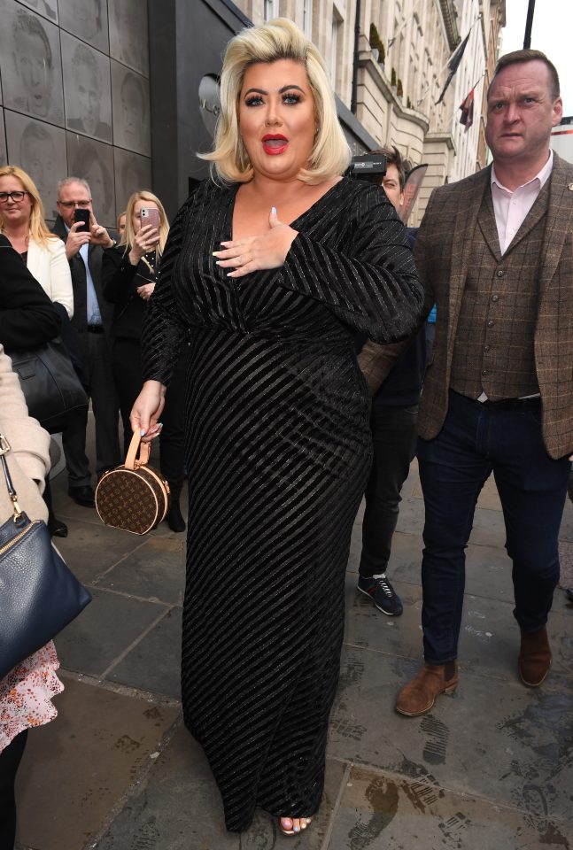  Gemma Collins arrives at The Prince's Trust Awards earlier today looking super glam