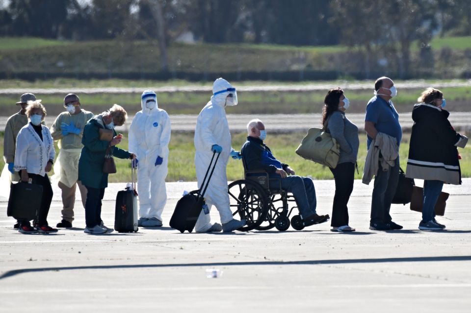 Passengers from the Grand Princess cruise ship were met by health crew at Oakland