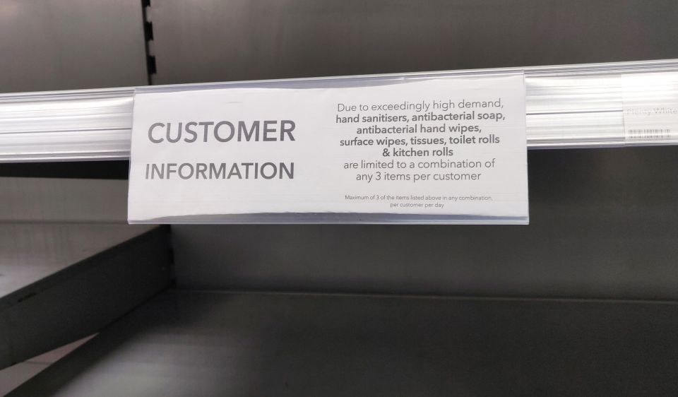  Tesco is limiting the purchase of some items