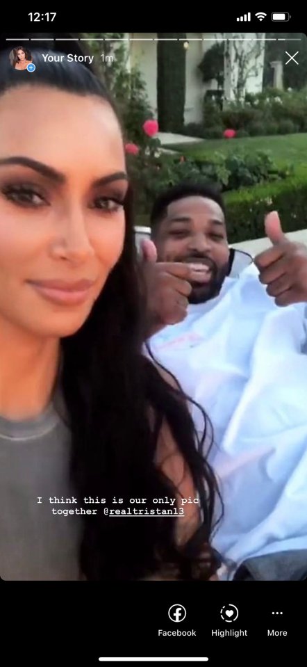  Kim Kardashian has proved once and for all that she is back on friendly terms with Tristan Thompson