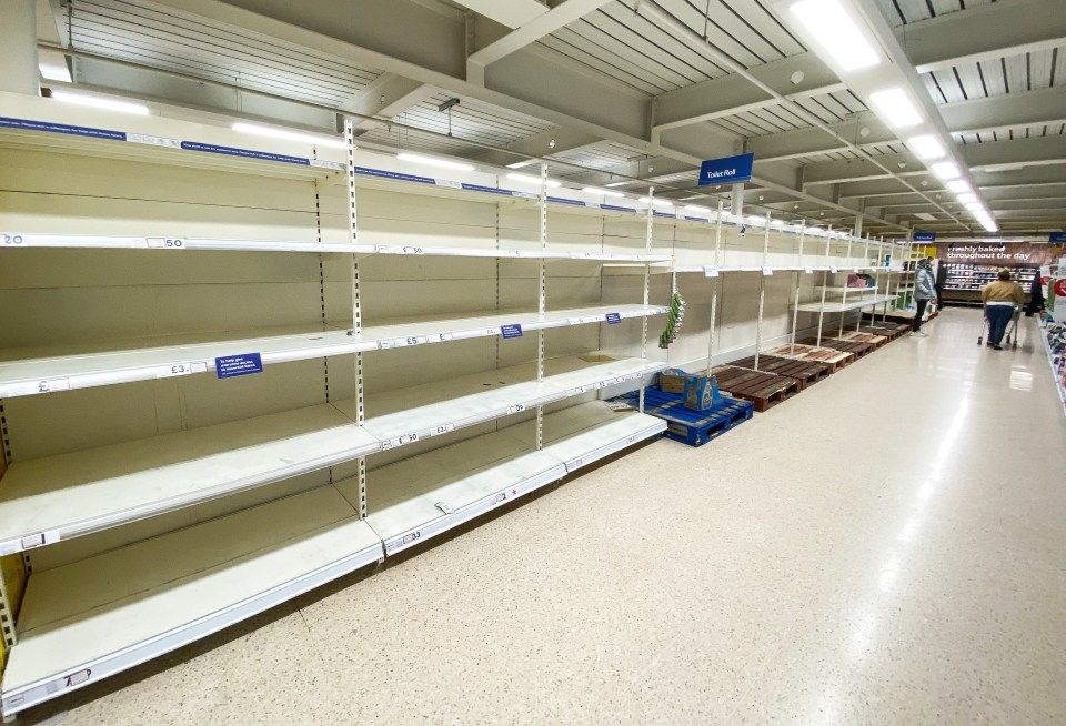  Shelves were left bare in Chester's largest Tesco store in Broughton