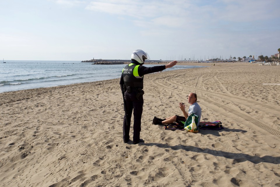  Holidaymakers were ushered from beaches and restaurants and bars have been closed