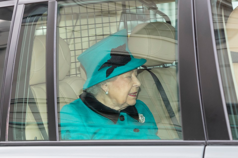  The Queen looked stoic as she attended church in Windsor