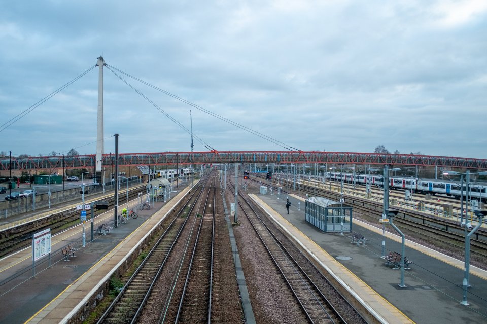  Cambridge station - a hotspot for people heading into London for work - is equally devoid of commuters