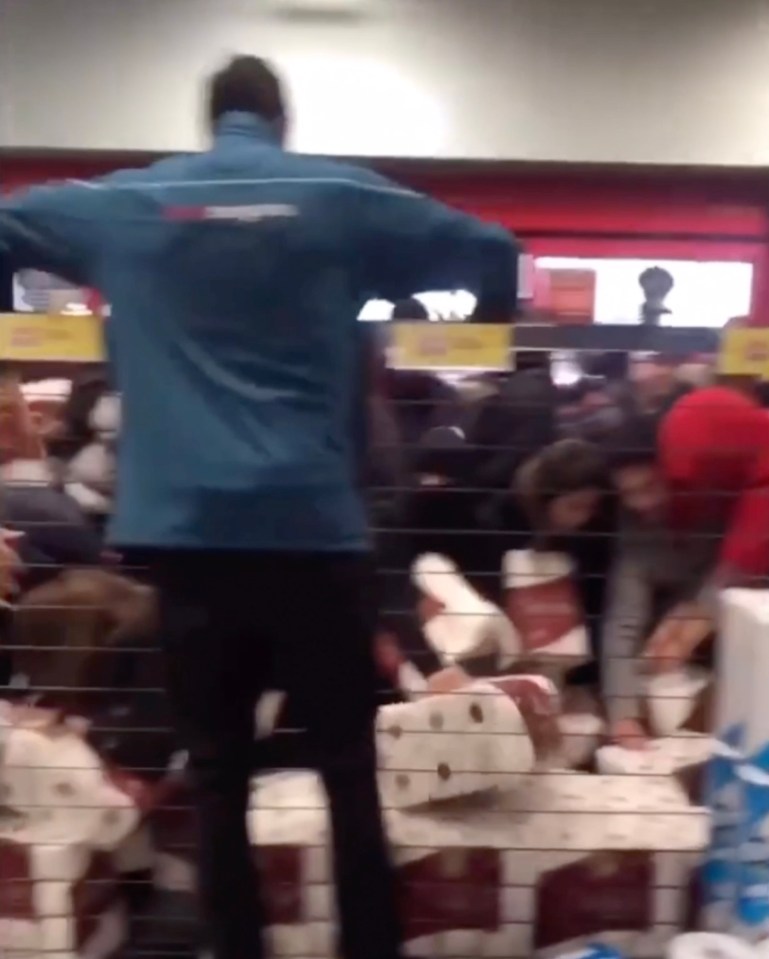  Home Bargains workers tried to calm the customers down