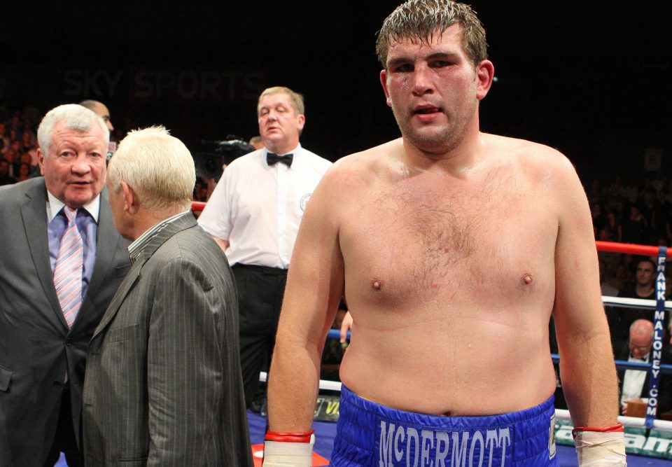  Basildon boxer McDermott could barely believe the referee's decision