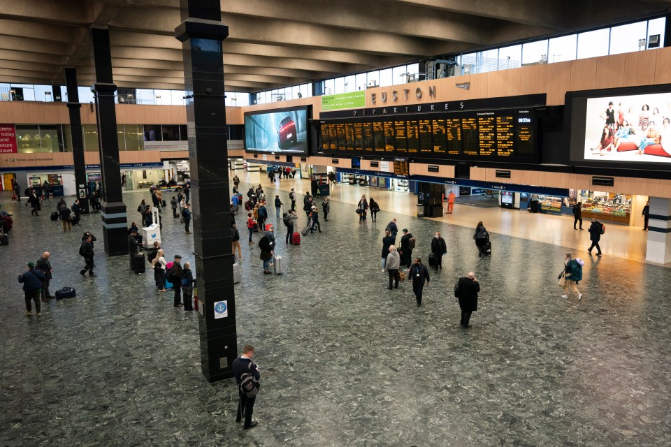  Some of London's busiest stations, such as Euston, have already seen huge reductions in the number of commuters as people stay home