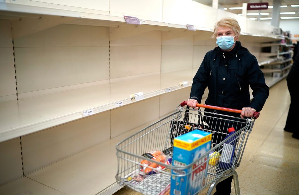  SHOP SMART... supermarkets are now taking measures to stop panic-buying, which leads to empty shelves