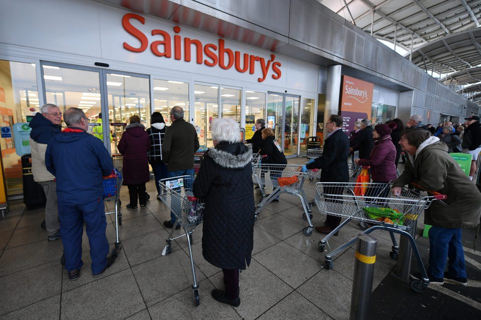  People have been queuing from early in the morning to enter supermarkets