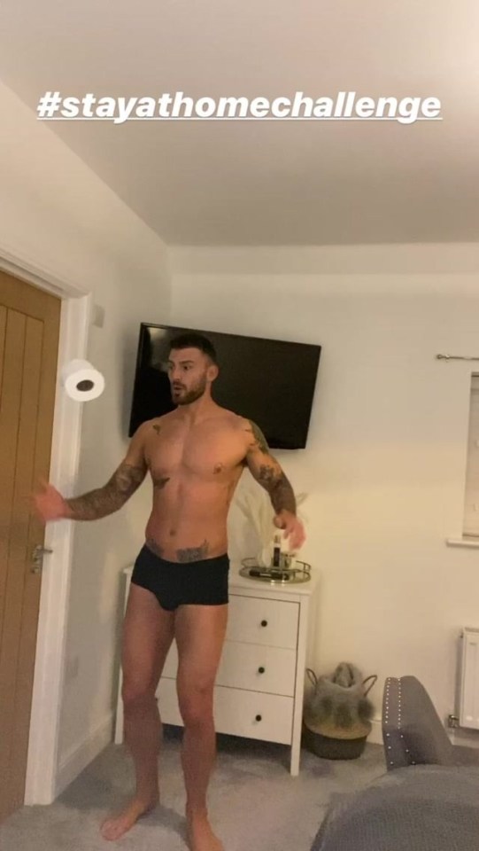  Jake Quickenden has been completing a series of challenges while half naked on Instagram