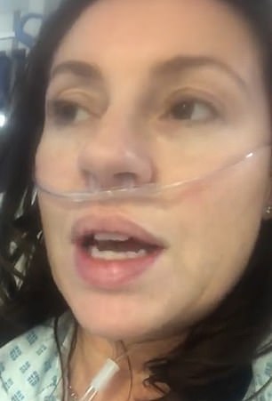 Tara Jane Langston, 39, posted a chilling video as she recovered from coronavirus in her hospital bed