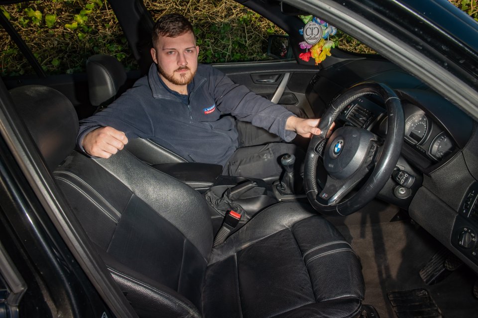  Ben Peeler claims his bum was burned when the heated seat in his BMW X3 caught fire