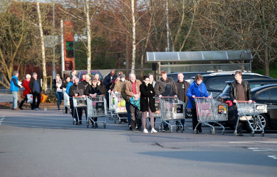  Meanwhile, people are continuing to strip shelves at supermarkets around the country