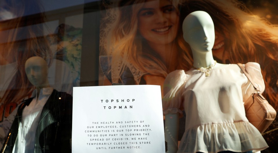  Topshop has closed all of its stores until further notice