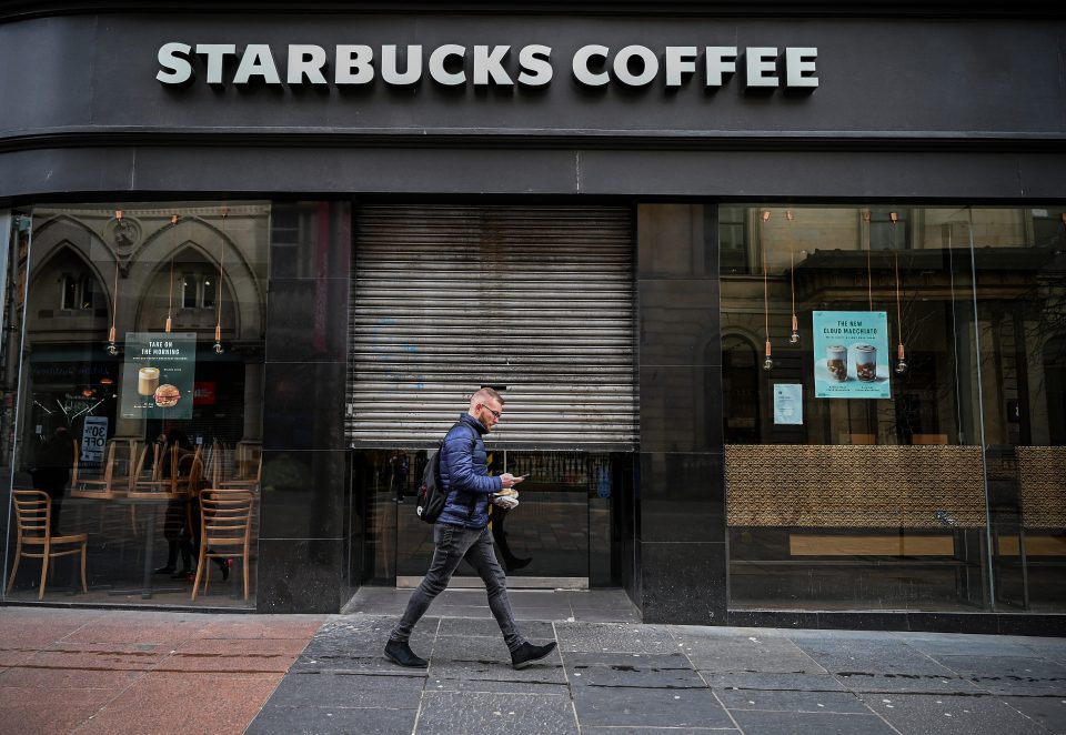  Starbucks also said it would be closing its doors