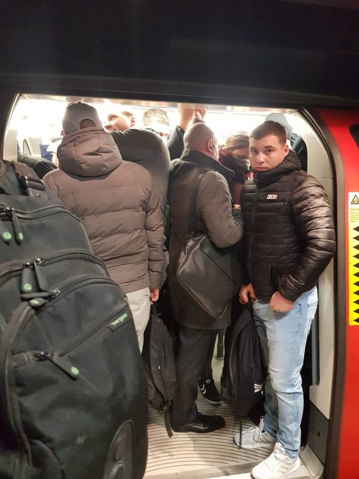  Underground trains were heaving despite advice to keep home